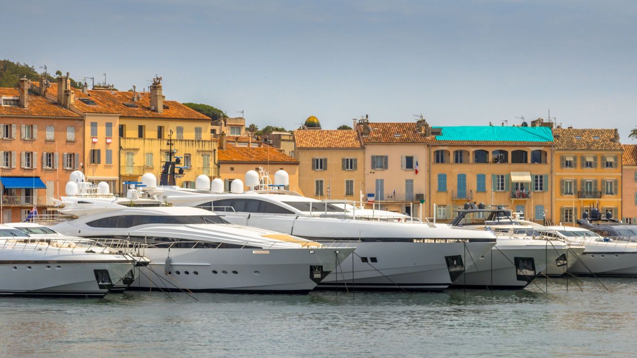 St Tropez' harbour; the place to rent a boat