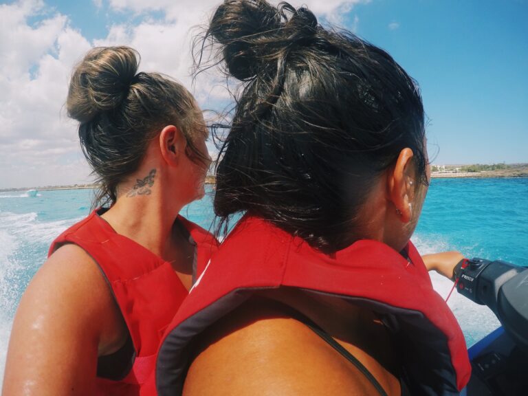 Girls on a jet ski